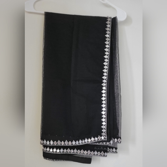 Black Sequin Zari Embroidery Work Lehenga Choli - Picture 9 of 9